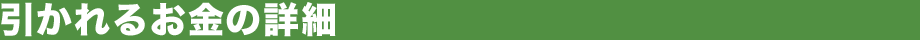 引かれるお金の詳細